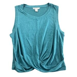 Athleta Breezy Twist Tank Womens Large Teal Lightweight‎ Sleeveless Top